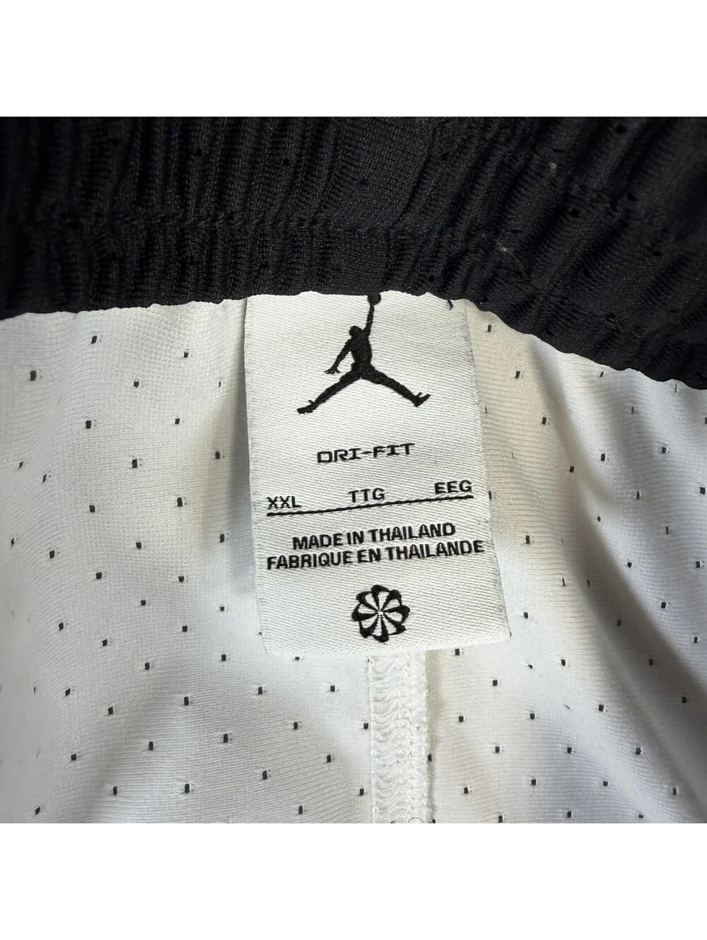 Air Jordan Mesh Diamond Shorts Mens XXL White Dri Fit Basketball Sport HF9910